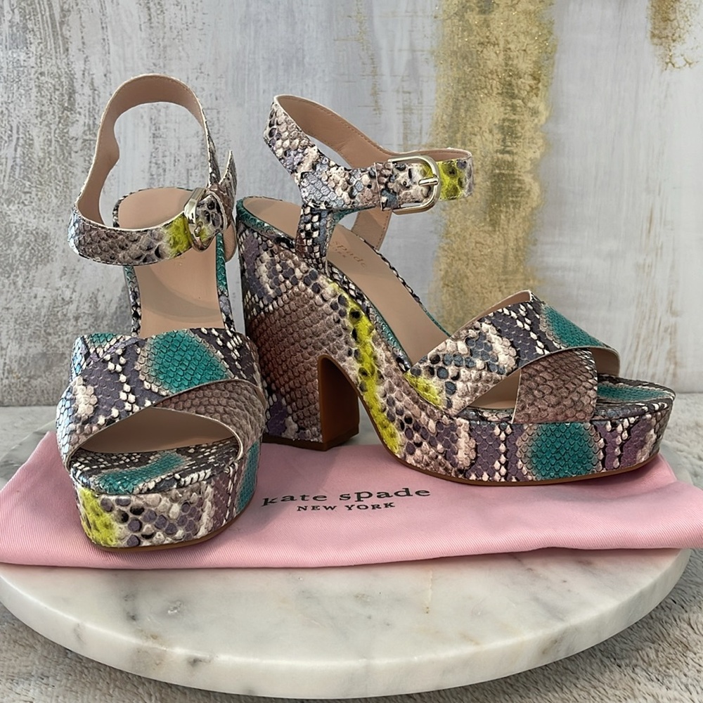 Kate Spade Grace Platform Sandals - Lemon Sorbet (8.5) 🎁😍💗 - Picture 7 of 8